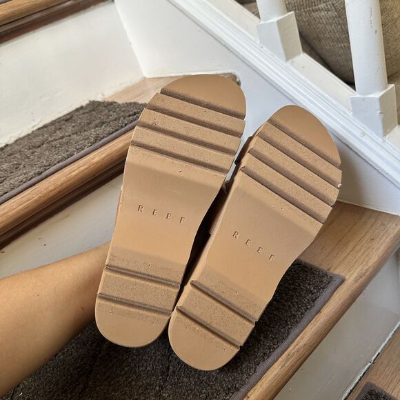 NWOT Reef Cushion Vista Higher Sandals in Natural Raffia - 9.5 - Picture 9 of 9